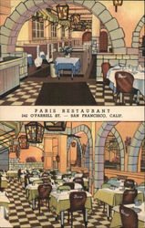 Paris Restaurant San Francisco, CA C. T. Art-Colortone Postcard Postcard Postcard