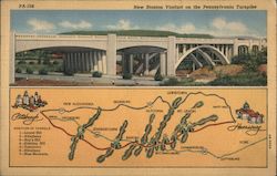 New Stanton Viaduct on the Pennsylvania Turnpike Postcard