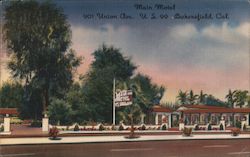 Main Motel Bakersfield, CA Postcard Postcard Postcard