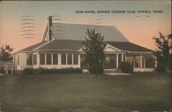 Club House, Suffield Country Club Postcard