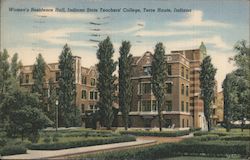 Women's Residence Hall, Indiana State Teachers' College Postcard