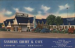 Sanders Court & Cafe Corbin, KY Postcard Postcard Postcard