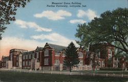 Memorial Union Building, Purdue University Postcard