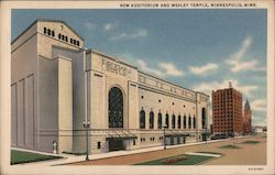 New Auditorium and Wesley Temple Postcard