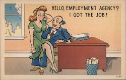 Hello, employment agency? I got the job! Postcard