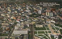 Panorama from the Air of the Civic Center and Business District Denver, CO Postcard Postcard Postcard