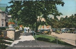 Residential Section, Central Broadway Postcard