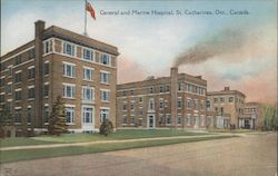 General and Marine Hospital St. Catharines, ON Canada Ontario Postcard Postcard Postcard