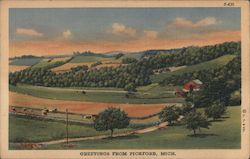 Greetings From Pickford, Mich. Postcard