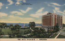 The Del Prado - "Finest Residential and Transient Hotel in Middle West" Postcard