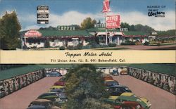 Topper Motor Hotel Bakersfield, Cal. Postcard