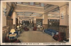 Newly Decorated Lobby of the Ben Milam Houston, TX Postcard Postcard Postcard