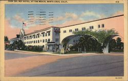 Casa Del Rey Hotel, At the Beach Postcard