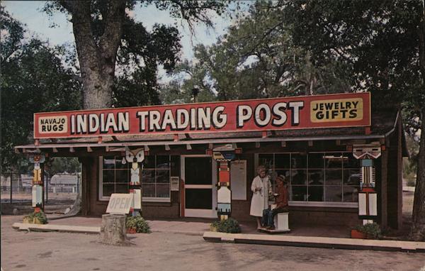 Indian Trading Post Pine Valley Ca Postcard