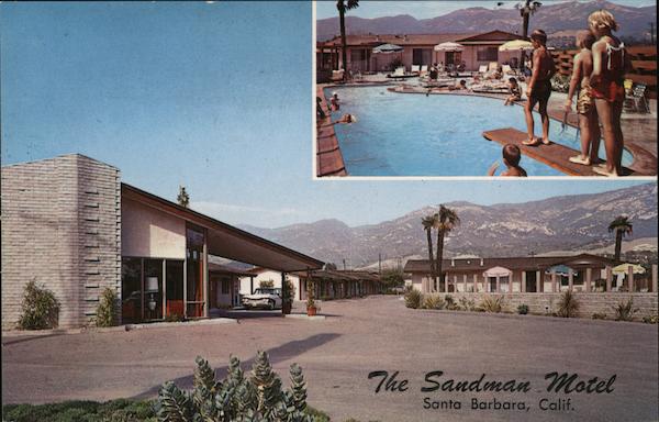 The Sandman Motel Santa Barbara, CA Postcard