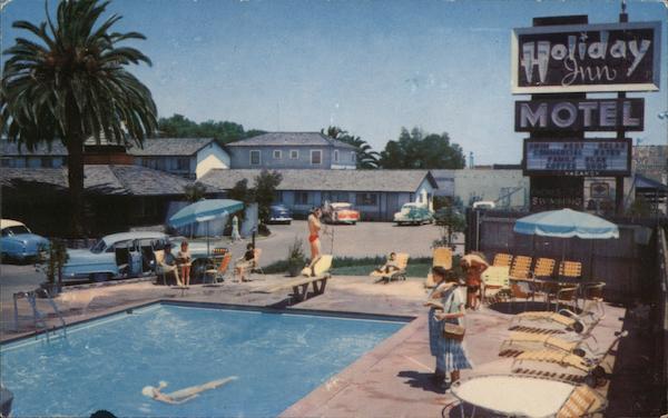 Holiday Inn Motel, 125 Room Motel Mountain View, CA Postcard