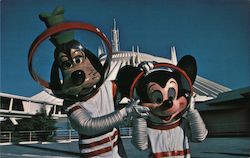 "Welcome To the Future" - Mickey and Goofy Postcard