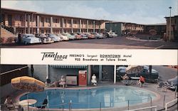 TraveLodge-Fresno's largest downtown motel 933 Broadway at Tulare Street Postcard