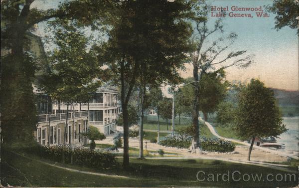 Hotel Glenwood Lake Geneva WI Postcard   Card00356 Fr 