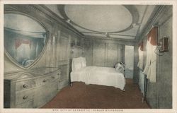 Str. City of Detroit Ill - Parlor Stateroom Postcard