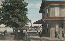 Chautauqua Dock and Train Depot New York Postcard Postcard Postcard