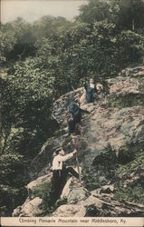 Climbing Pinnacle Mountain Postcard