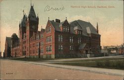 High School Building Postcard