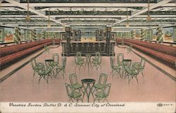 Venetian Garden Buffet D. & C. Steamer City of Cleveland Ohio Postcard Postcard Postcard