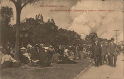 The Approaching Fire, Beginning to Camp in Jefferson Square San Francisco, CA Postcard Postcard Postcard