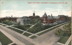 Bird's Eye View - University Buildings Postcard