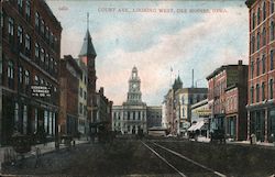 Court Ave., Looking West Des Moines, IA Postcard Postcard Postcard