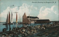 Steamer Landing at Longport New Jersey Postcard Postcard Postcard