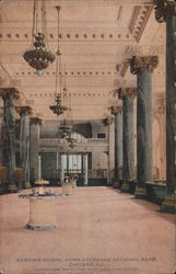 Banking Rooms, Corn Exchange National Bank Chicago, IL Postcard Postcard Postcard