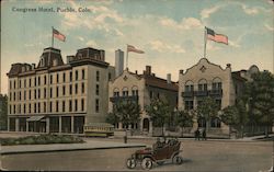 Congress Hotel, Pueblo, Colo. Postcard