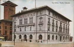 Post Office Pueblo, CO Postcard Postcard Postcard