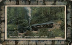 Cog Wheel Train Climbing Pike's Peak Colorado Springs, CO Postcard Postcard Postcard