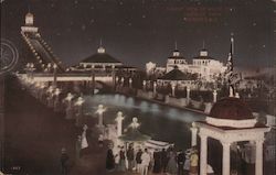 Night View of "White City", Lakeside Park Postcard