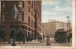 Brown and Savoy Hotels Denver, CO Postcard Postcard Postcard