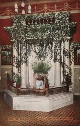 The Fountain, Colonial Room - Albany Hotel Postcard