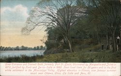 River Entrance and Starved Rock, Formerly Fort St. Louis Postcard