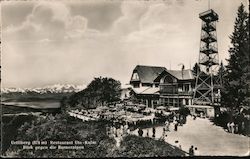 Vetiberg (874 M) Restaurant Uto-Kulm Blick Gegen Die Berneralen. 1953 Zurich, Switzerland Postcard Postcard Postcard