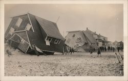 Houses on beach destroyed Postcard