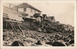 Damage to house foundations due to storm Disasters Postcard Postcard Postcard