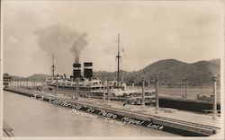 S.S. California in Pedro Miguel Lock Panama Canal Postcard