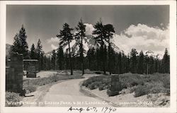 West Entrance to Lassen Park Postcard