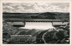 Grand Coulee Dam from Crown Point Oregon Postcard Postcard Postcard