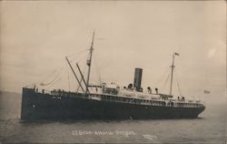 SS Bear-Astoria-Oregon at sea Postcard