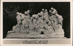 Mystery of Life Statue Forest Lawn Memorial Park Postcard