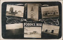 Greetings from Fordyce MultiView Nebraska Postcard Postcard Postcard