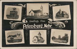 Greetings from Petersburg Multiview Nebraska Postcard Postcard Postcard